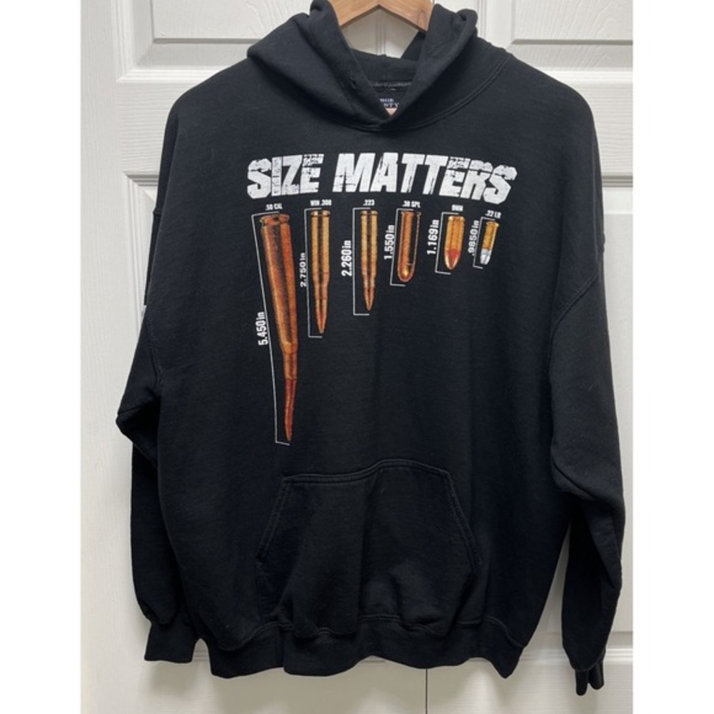 Grunt Style Women's‎ Size Matters Pullover Hoodie - Black XL